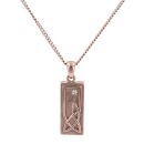 9ct Rose Gold 0.02ct Diamond Clogau Pendant and Chain 16"