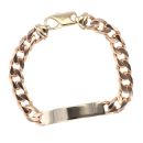 9ct Yellow Gold ID Curb Bracelet 8.5"