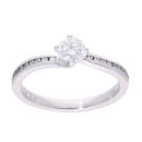 Platinum 0.40ct Diamond Solitaire Twist Ring