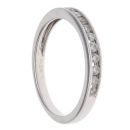 9ct White Gold 0.28ct Brilliant Cut Diamond Half Eternity Ring