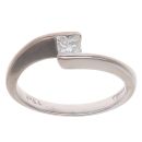 18ct White Gold 0.33ct Princess Cut Diamond Solitaire Ring