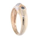 9ct Yellow Gold 0.05ct Diamond And Sapphire Ring