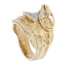 9ct Yellow Gold Cubic Zirconia Saddle Ring