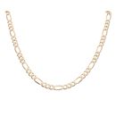 9ct Yellow Gold Diamond Cut Figaro Chain 24"