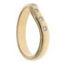 18ct Yellow Gold 0.10ct Brilliant Cut Diamond Wishbone Ring