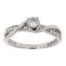 18ct White Gold 0.50ct Diamond Twist Solitaire Ring
