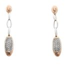 Chimento 18ct White and Rose Gold 1.00ct Diamond Drop Earrings