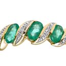 9ct Yellow Gold Diamond and Emerald Dress Ring