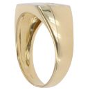 9ct Yellow Gold 0.10ct Diamond Patterned Signet Ring