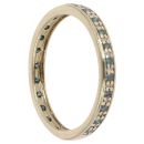 9ct Yellow Gold 0.35ct Brilliant Cut Blue And Colourless Diamond Full Eternity Ring