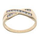 18ct Yellow Gold 0.30ct Brilliant Cut Diamond Crossover Ring