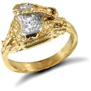 9ct Yellow Gold Cubic Zirconia Children's Saddle Ring