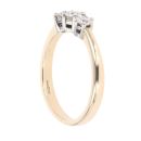 9ct Yellow Gold 0.50ct Brilliant Cut Diamond Trilogy Ring