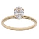 14ct Yellow Gold 0.70ct Oval Cut Diamond Solitaire Ring