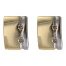 18ct Yellow And White Gold 0.05ct Diamond Stud Earrings