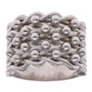 Silver Five Row Keeper Ring By Icesia