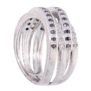 9ct White Gold 0.25ct Diamond Crossover Diamond Ring