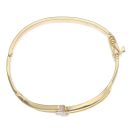 18ct Yellow Gold 1.00ct Diamond Twist Bangle