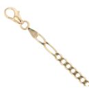 14ct Yellow Gold Figaro Bracelet 8.5"