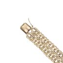 9ct Yellow Gold Two Row Fancy Bracelet 7.5"