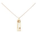 9ct Yellow Gold Rennie Mac Pendant and Curb Chain 18"