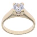 14ct Yellow Gold Cubic Zirconia Single Stone Ring