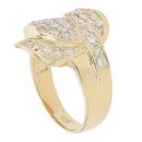 18ct Yellow Gold Cubic Zirconia Flower Ring