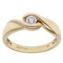 9ct Yellow Gold Cubic Zirconia Single Stone Ring