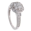 Vera Wang 18ct White Gold 0.80ct Diamond Vera Wang Cluster Ring