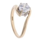 14ct Yellow Gold Cubic Zirconia Solitaire Ring