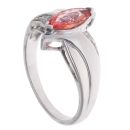 18ct White Gold 0.02ct Diamond And Orange Sapphire Dress Ring