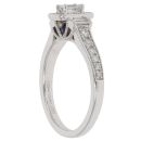 Vera Wang Platinum 0.95ct Baguette And Brilliant Cut Diamond Cluster Ring