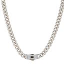 14ct Yellow Gold Monaco Curb Classic Full Cubic Zirconia Pave Lock Chain 20"