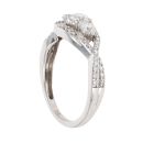 14ct White Gold 1.00ct Diamond Trilogy Ring