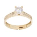 14ct Yellow Gold Cubic Zirconia Single Stone Ring