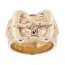 9ct Yellow Gold Double Buckle Ring