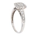 9ct White Gold 0.66ct Diamond Cluster Ring