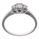 18ct White Gold 0.33ct Brilliant Cut Diamond Trilogy Ring