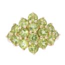 9ct Yellow Gold Peridot Fancy Cluster Ring