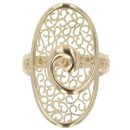 14ct Yellow Gold Filigree Swirl Ring