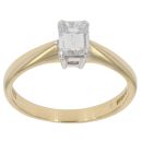 18ct Yellow Gold 0.70ct Emerald Cut Diamond Solitaire Ring