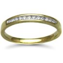 9 Carat Yellow Gold 0.10pts Channel Set Half Eternity Ring