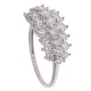 9ct Yellow Gold Cubic Zirconia Three Row Ring