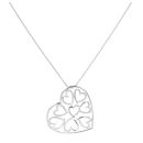 18ct White Gold 0.30ct Diamond Heart Pendant And Chain 18"