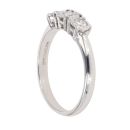 18ct White Gold 0.50ct Brilliant Cut Trilogy Diamond Ring