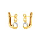22ct Yellow Gold Cubic Zirconia Huggie Hoop Earrings