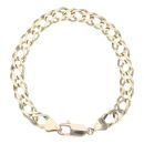 9ct Yellow Gold Double Curb Bracelet 7"
