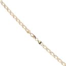 9ct Yellow And White Gold Double Curb Chain 18"