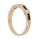 18ct Yellow Gold 0.45ct Diamond And Ruby Ring