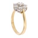 18ct Yellow Gold 1.00ct Brilliant Cut Diamond Cluster Ring